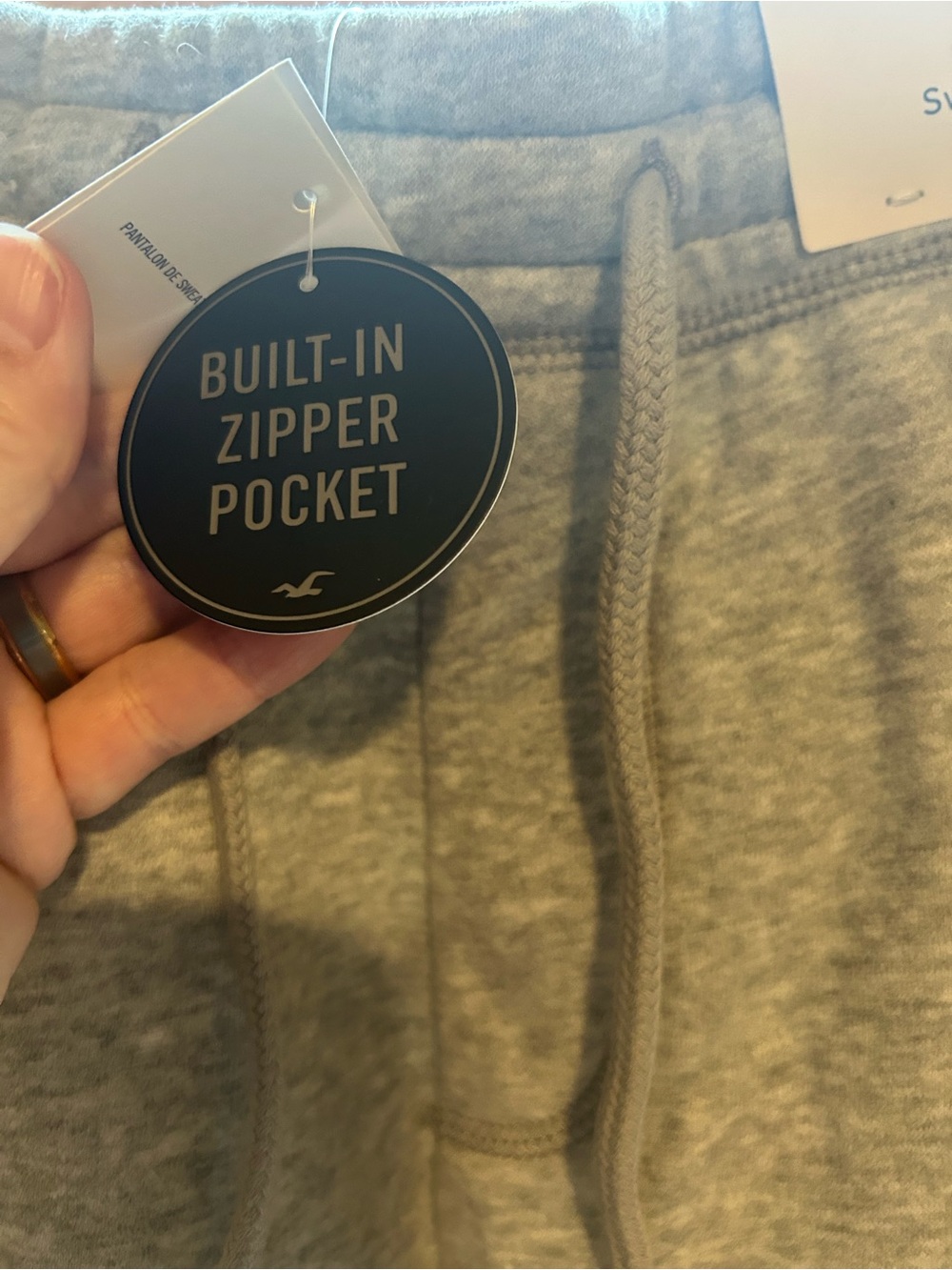 NWT Hollister Heathered Grey Men’s Sweatpants - Picture 4 of 9